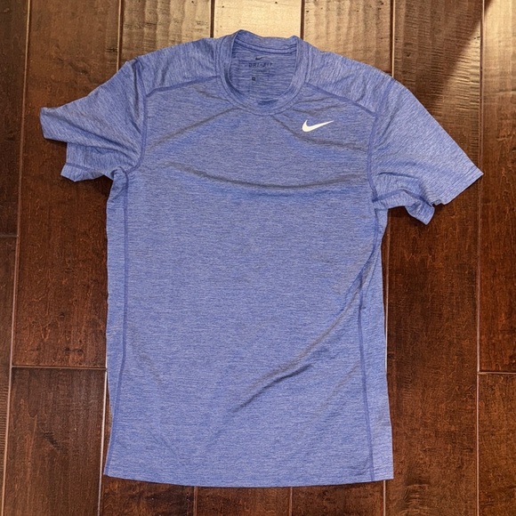 Nike Men's Blue Heather Short Sleeve Tee - Picture 1 of 4